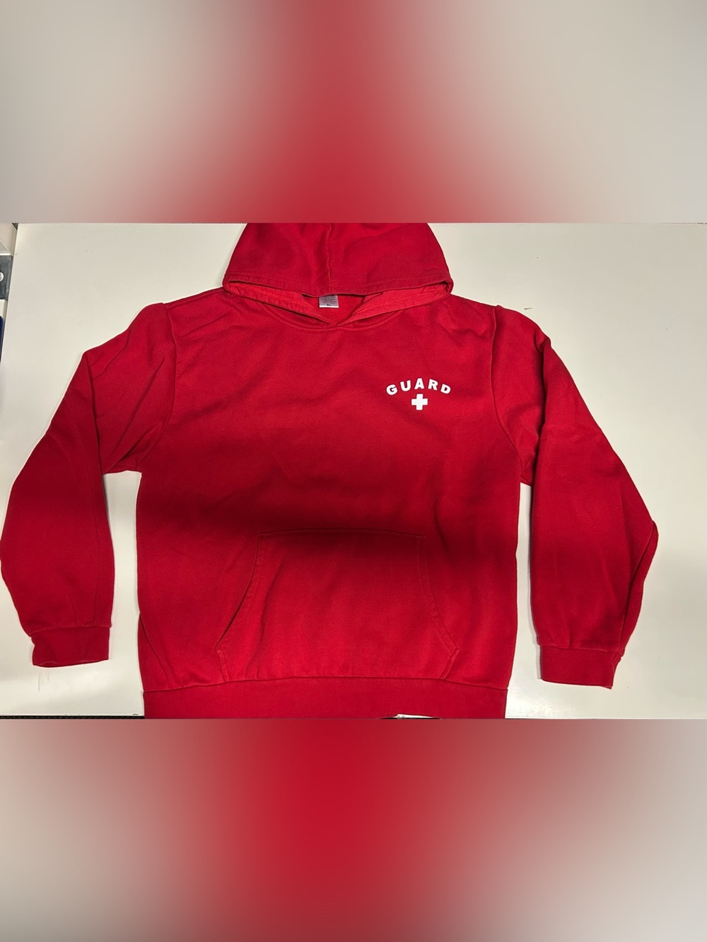Guard Apparel Red GUARD Hoodie Sweatshirt Size XL